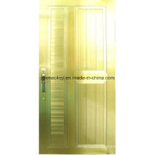 Portes pleines d&#39;aluminium en couleur dorée